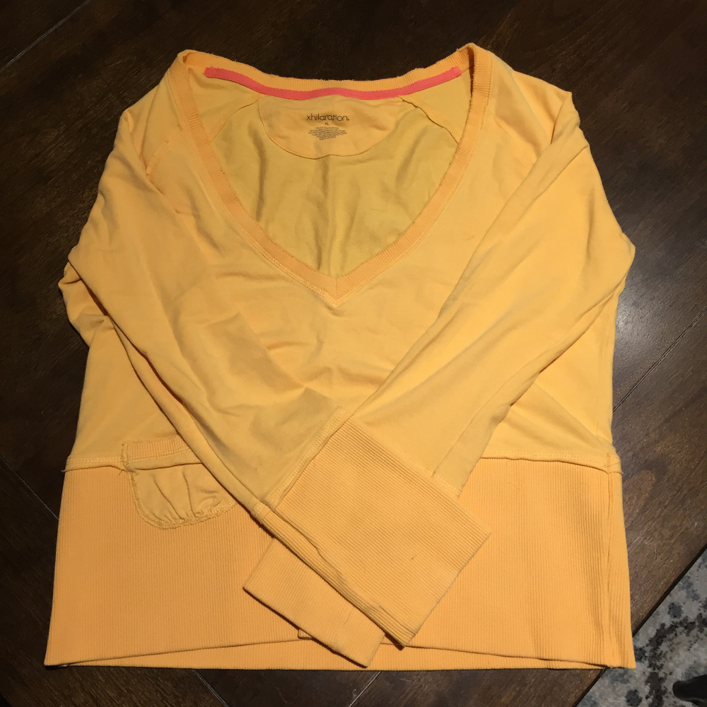 YELLOW XHILARATION LONG SLEEVE TOP